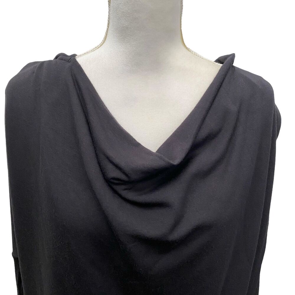 NWT ATHLETA Purana Wrap Sweatshirt With Hood Black Size Small